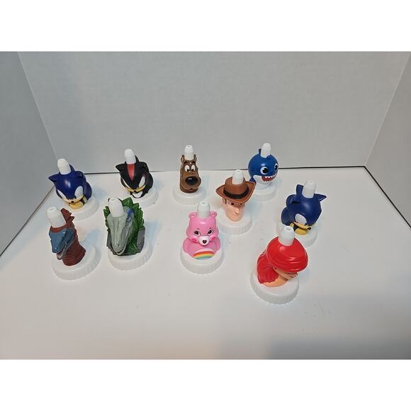 Good To Grow Juice Toppers Paw Patrol Lot Of 10 Care bears Jurassic Dinosaurs - Picture 2 of 8